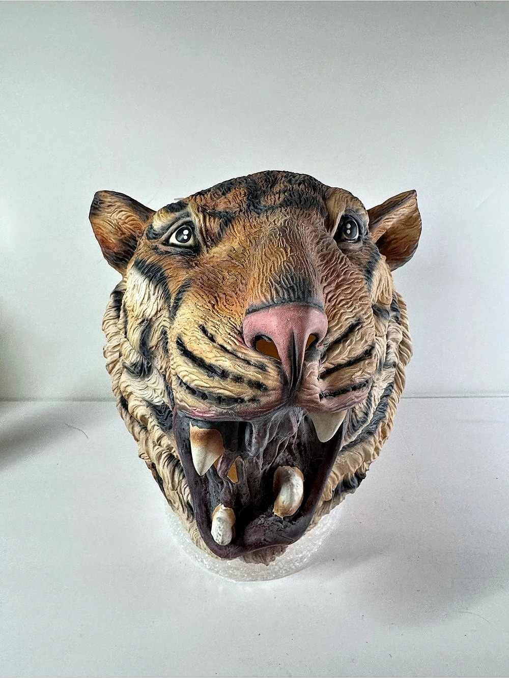 Spooky Village Tiger Animal Mask in Brown & Black